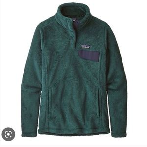 Patagonia Women's Re-Tool Snap-T Fleece Pullover Green